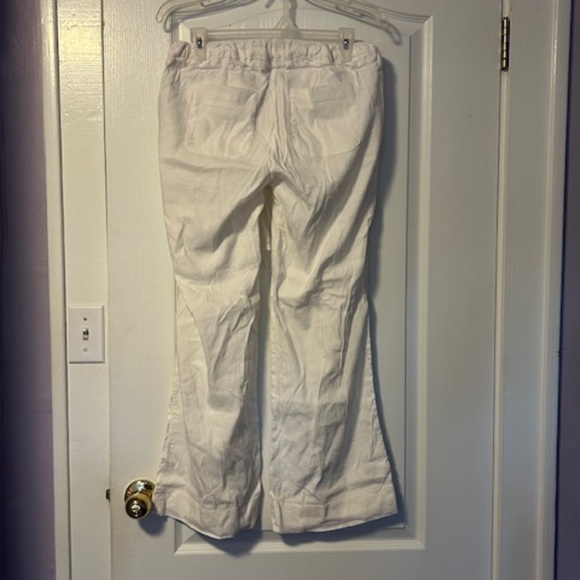 A Pea in the pod under Maternity underbelly white Linen pants - M - Picture 2 of 7